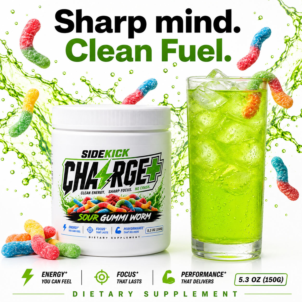 Charge+ (Sour Gummi Worm)