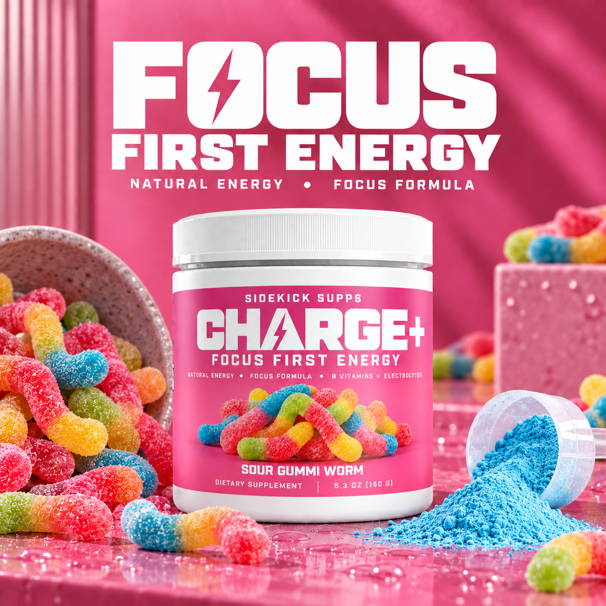 Charge+ (Sour Gummi Worm)