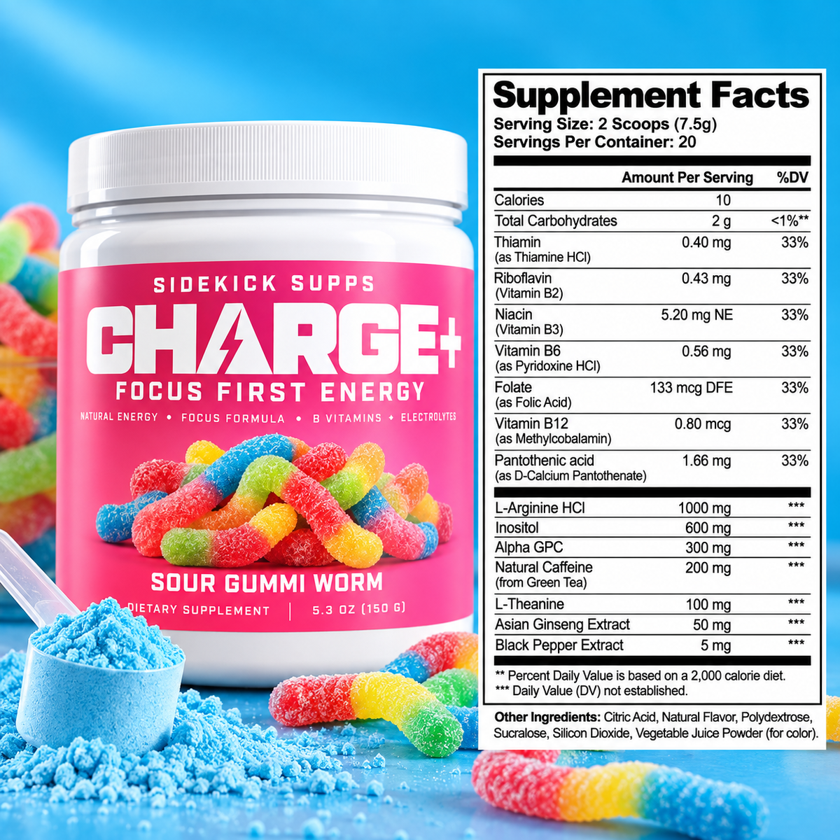 Charge+ (Sour Gummi Worm)
